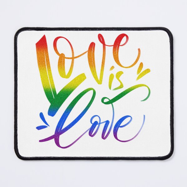 Item preview, Love Is Love Rainbow Glitter Calligraphy Typography designed and sold by SolutionsArt.
