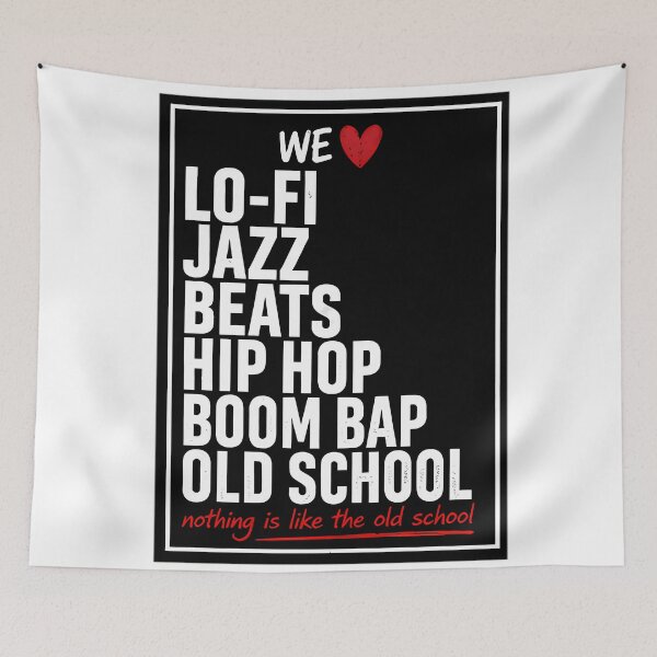 Item preview, WE LOVE LO-FI 4 – Old School Hip Hop Jazz Beats Streetwear Design designed and sold by Salimgor Hangaround Music.