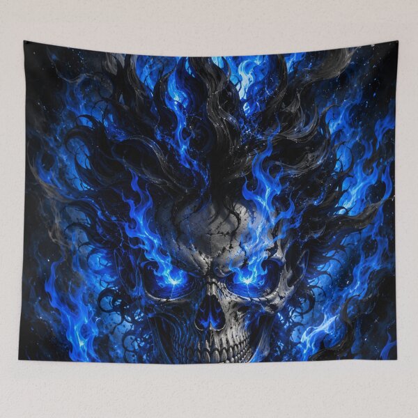 Item preview, Inferno Skull Spirit | Blue Flame Dark Artwork designed and sold by Sticleg.