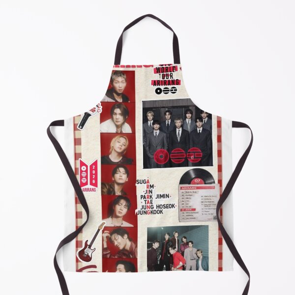 Item preview, BTS Arirang Collage | Vintage Red Kpop Aesthetic Poster designed and sold by KryaArts27.