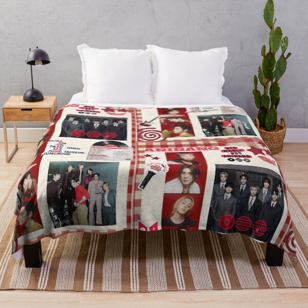 Item preview, BTS Arirang Collage | Vintage Red Kpop Aesthetic Poster designed and sold by KryaArts27.