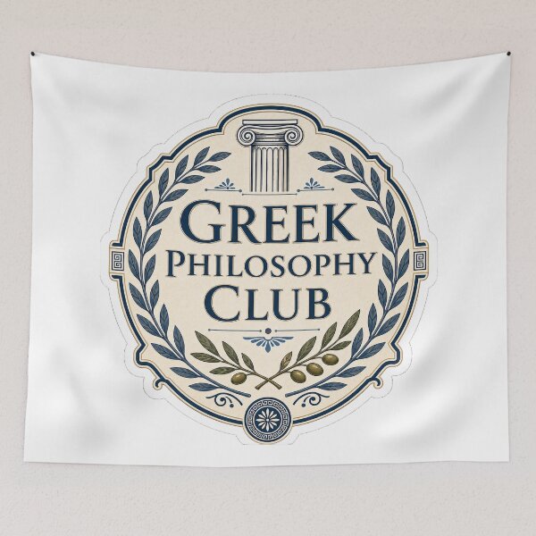 Item preview, Greek Philosophy Club Heritage Typography Design designed and sold by ArtsyExplorer.