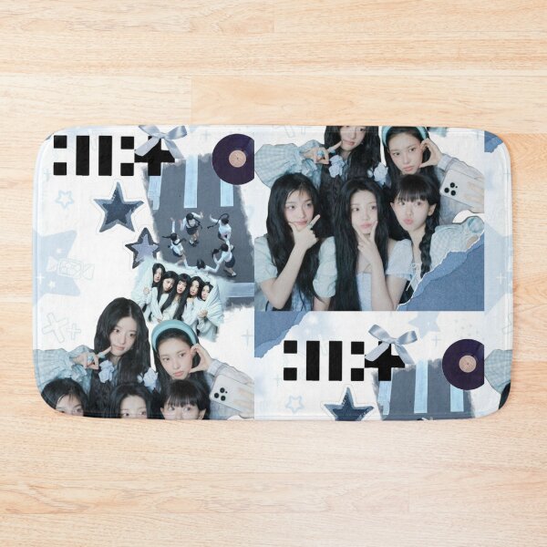 Item preview, ILLIT Blue Aesthetic Collage Wallpaper | Cute Y2K Kpop designed and sold by KryaArts27.