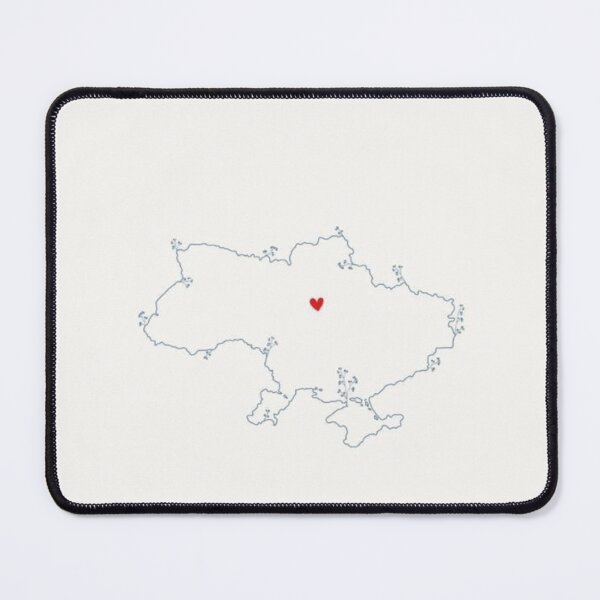 Item preview, Ukraine Heart Map – Minimal Ukrainian Love Design designed and sold by Pink Chaos Club.
