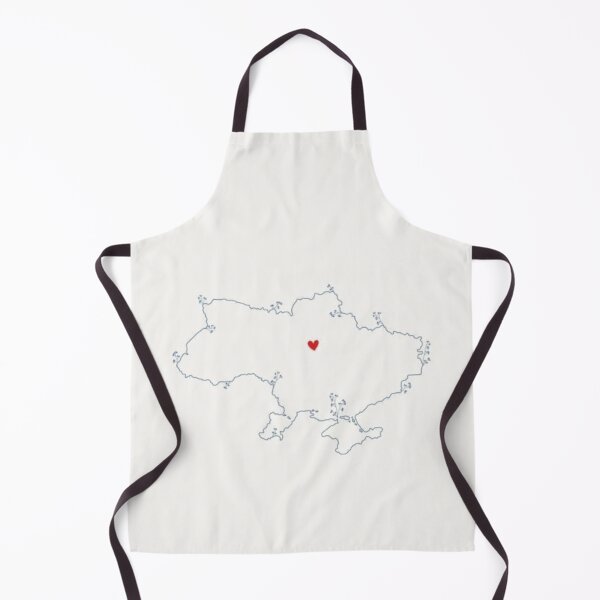 Item preview, Ukraine Heart Map – Minimal Ukrainian Love Design designed and sold by Pink Chaos Club.
