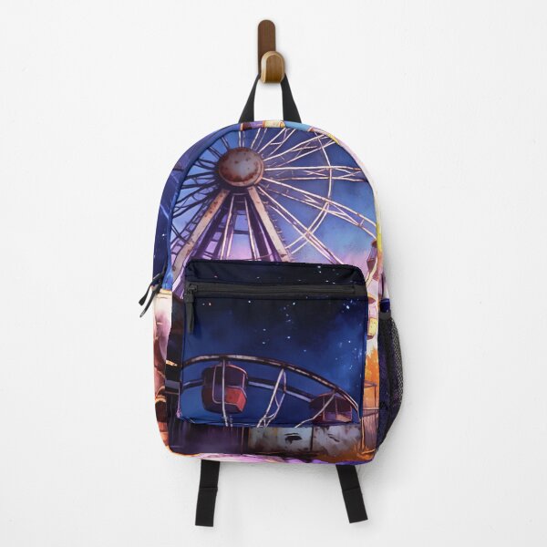 Item preview, Psychedelic Cosmic Ferris Wheel Abandoned Amusement Park Art designed and sold by Hen-C-Art.