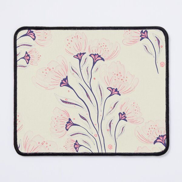 Item preview, Ink Cosmos Floral Seamless Pattern Blush Indigo Botanical designed and sold by AneissPiaf.