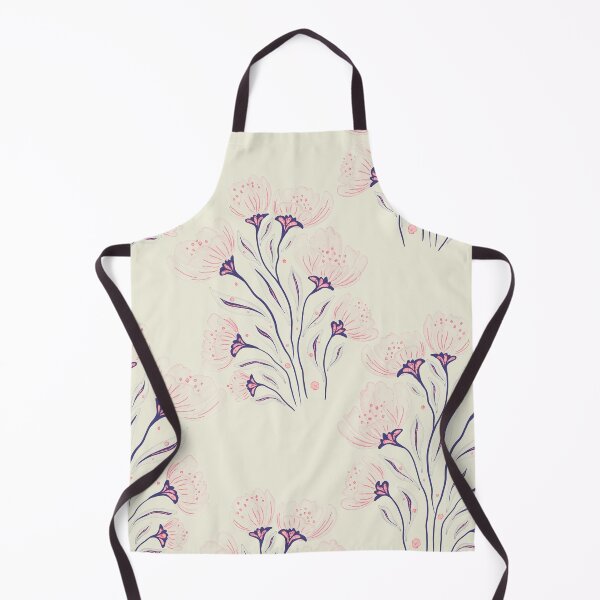Item preview, Ink Cosmos Floral Seamless Pattern Blush Indigo Botanical designed and sold by AneissPiaf.