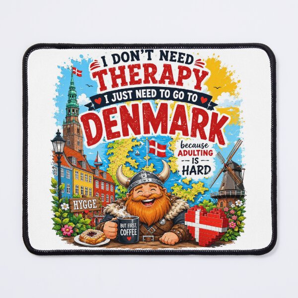 Item preview, I Don’t Need Therapy I Just Need Denmark Shirt | Funny Viking Hygge Denmark Travel Graphic Tee | Copenhagen Scandinavian Souvenir designed and sold by Sushikidsntod.