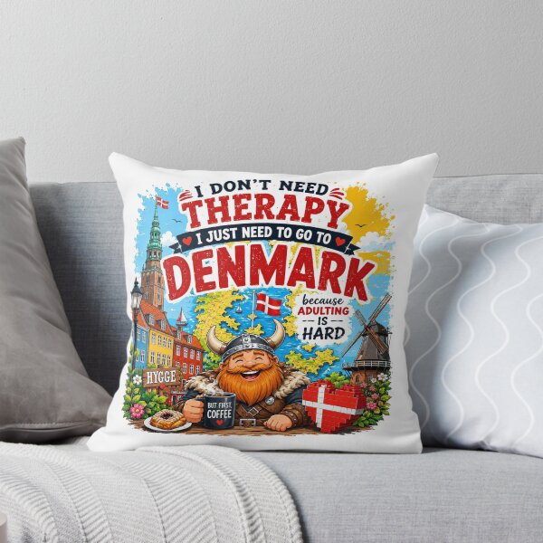 Item preview, I Don’t Need Therapy I Just Need Denmark Shirt | Funny Viking Hygge Denmark Travel Graphic Tee | Copenhagen Scandinavian Souvenir designed and sold by Sushikidsntod.