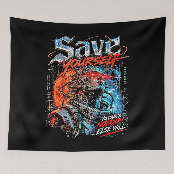 Item preview,  Save Yourself Nobody Else Will Trust No One Cyber Warrior  designed and sold by graphixpolash.