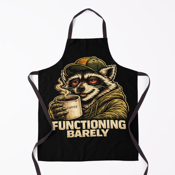 Item preview, Functioning Barely Raccoon Coffee Shirt, Burnout Meme Hoodie, Tired Trash Panda Graphic Tee, Caffeine Chaos Streetwear designed and sold by clockedoutwearshop.
