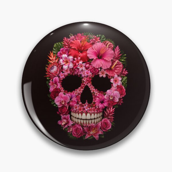 Item preview, Pink Flower skull designed and sold by DuffWebTShirts.