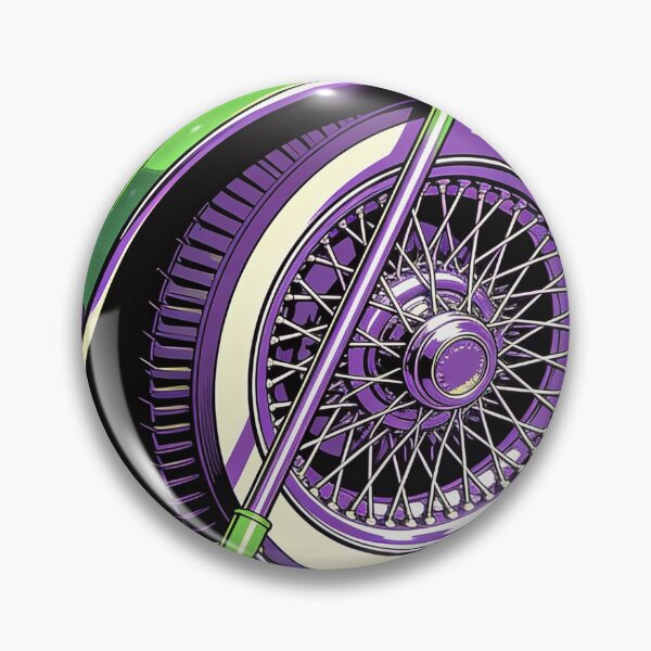Item preview, Retro Vintage Lowrider Car Green and Purple Pop Art Illustration designed and sold by Hen-C-Art.