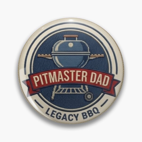 Item preview, Pitmaster Dad Legacy BBQ Embroidered Patch  designed and sold by KelliesGrafix.