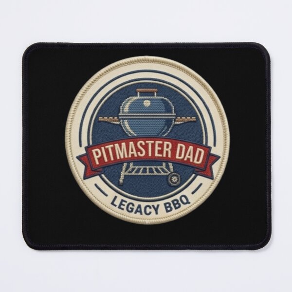 Item preview, Pitmaster Dad Legacy BBQ Embroidered Patch  designed and sold by KelliesGrafix.