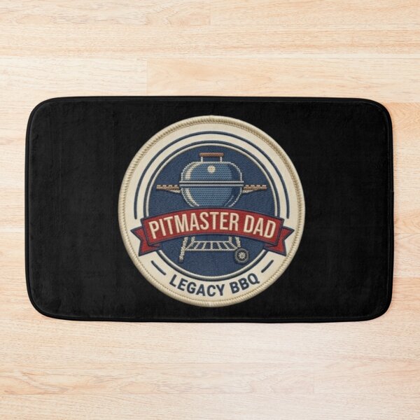Item preview, Pitmaster Dad Legacy BBQ Embroidered Patch  designed and sold by KelliesGrafix.