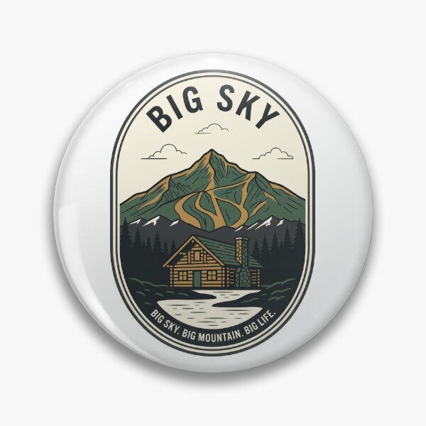 Artikelvorschau, Vintage Big Sky Montana Lone Mountain Skiabzeichen entworfen und verkauft von k3rstman1.