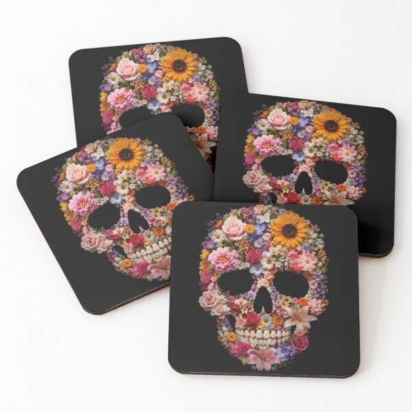 Item preview, Flower skull designed and sold by DuffWebTShirts.
