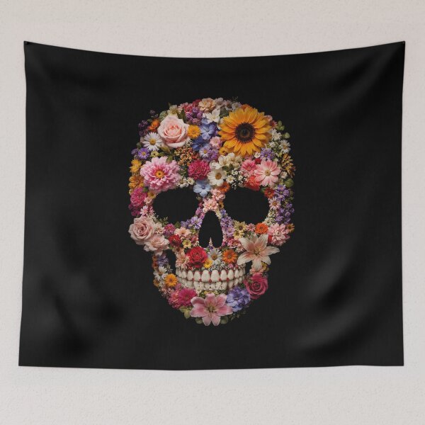 Item preview, Flower skull designed and sold by DuffWebTShirts.