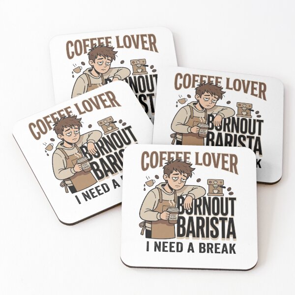 Item preview, Funny Burnout Barista Vector Art designed and sold by BrewChef.