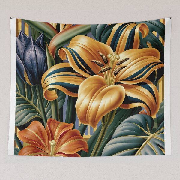 Item preview, Wall Art - Postcard - Tropical Bloom – Geometric Paradise designed and sold by ForeverPrintsOK.