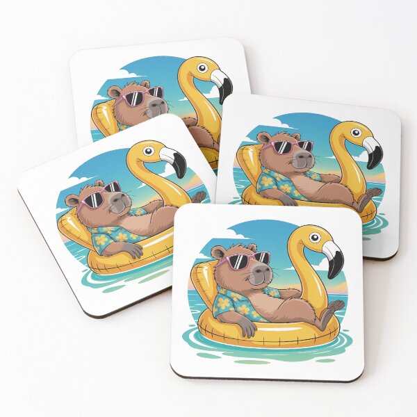 Item preview, Cute Chill Capybara Good Vibes Cartoon Art designed and sold by RedCircleArt.