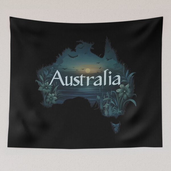 Item preview, Australia Map Pattern | Australian Flag Colors designed and sold by Manafold.