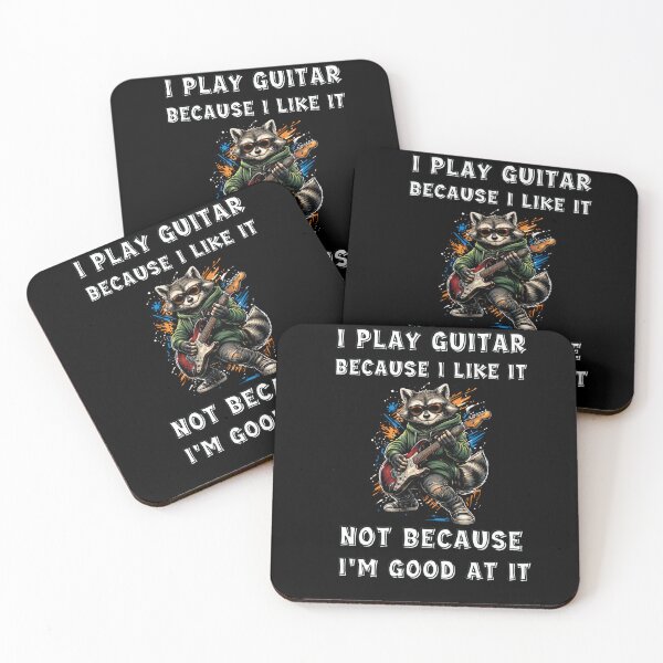 Item preview, I play guitar because I like it, not because I’m good at it. This illustration blends attitude with passion.  designed and sold by Creative-Sanc.