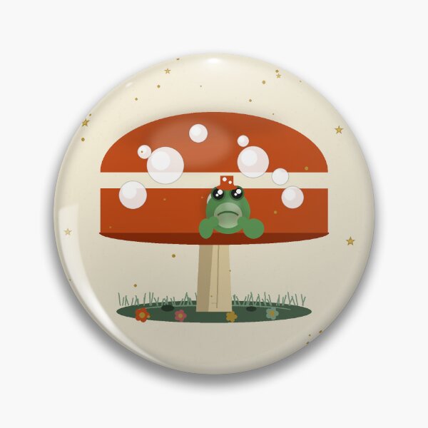 Item preview, Cottagecore Frog on Mushroom Sticker Kawaii Frog Hat Cute Forest Nature Gift designed and sold by happyshirt27.