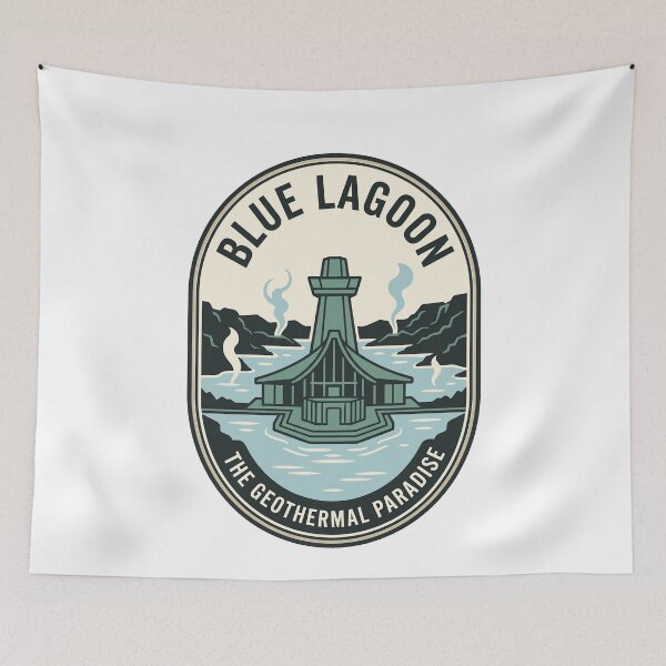 Item preview, Vintage Blue Lagoon Iceland Geothermal Paradise Badge designed and sold by k3rstman1.