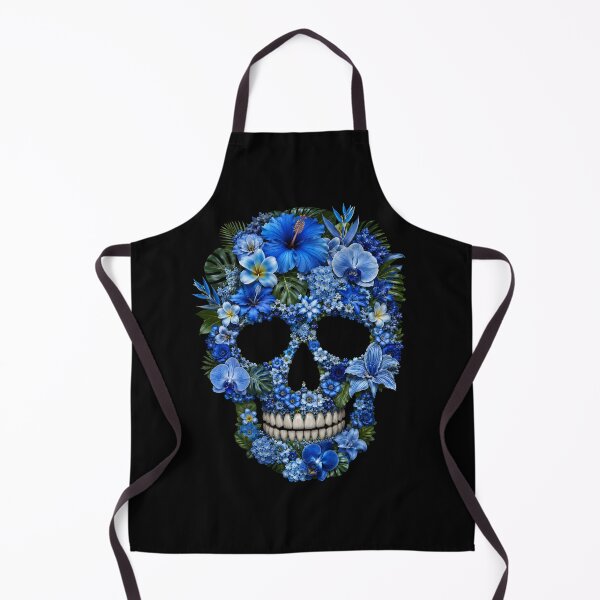 Item preview, Blue Flower skull designed and sold by DuffWebTShirts.