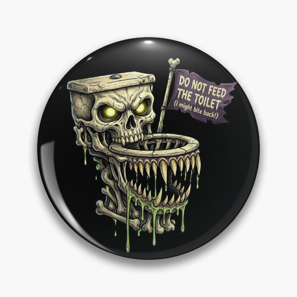 Item preview, Do Not Feed The Toilet — Skull Toilet Monster Horror Cartoon designed and sold by David Mateo ArtWorks.