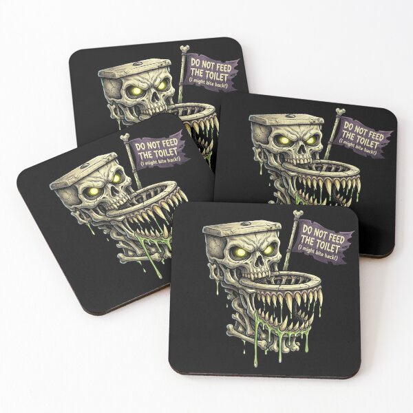 Item preview, Do Not Feed The Toilet — Skull Toilet Monster Horror Cartoon designed and sold by David Mateo ArtWorks.