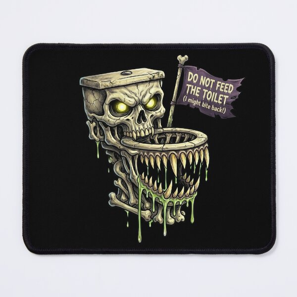 Item preview, Do Not Feed The Toilet — Skull Toilet Monster Horror Cartoon designed and sold by David Mateo ArtWorks.