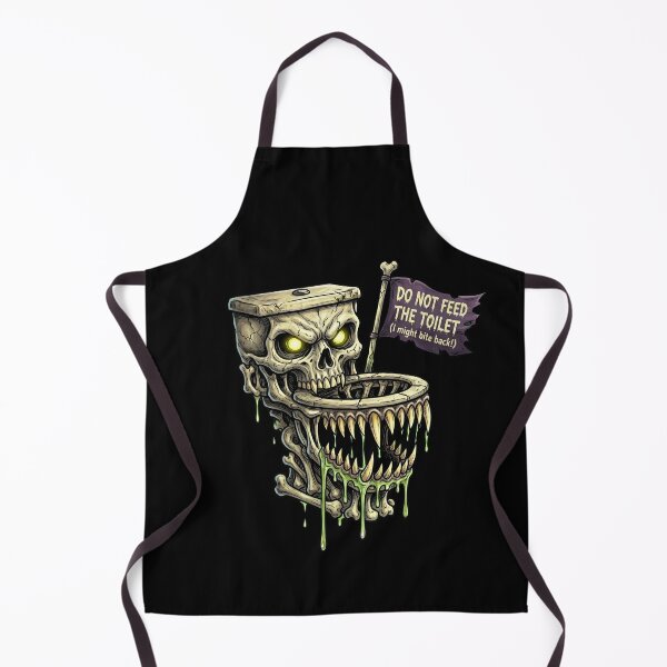 Item preview, Do Not Feed The Toilet — Skull Toilet Monster Horror Cartoon designed and sold by David Mateo ArtWorks.