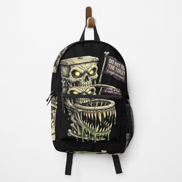 Item preview, Do Not Feed The Toilet — Skull Toilet Monster Horror Cartoon designed and sold by David Mateo ArtWorks.