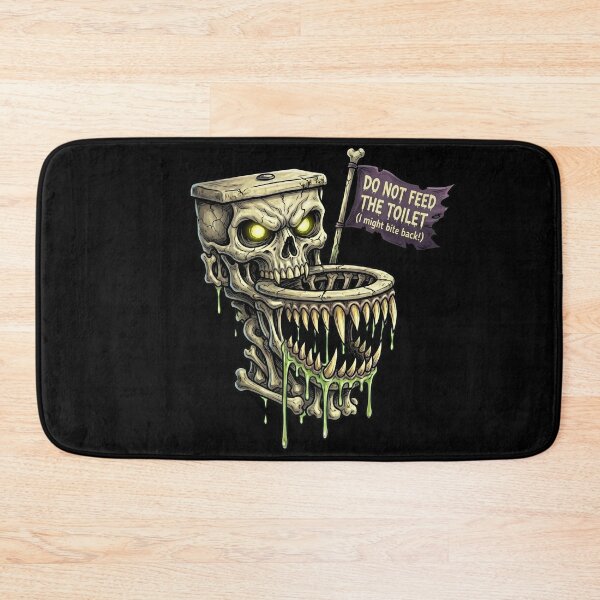 Item preview, Do Not Feed The Toilet — Skull Toilet Monster Horror Cartoon designed and sold by David Mateo ArtWorks.
