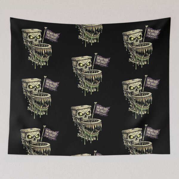 Item preview, Do Not Feed The Toilet — Skull Toilet Monster Horror Cartoon designed and sold by David Mateo ArtWorks.