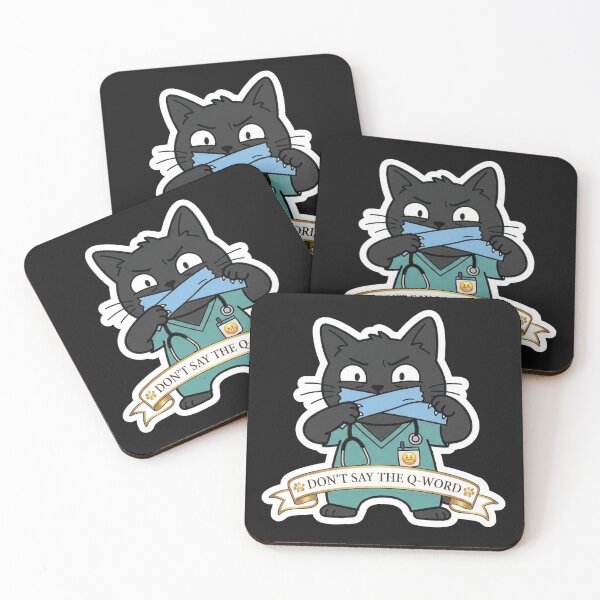 Item preview, Don't Say Quiet Funny Night Shift Nurse Cat designed and sold by Caffeinated Scrubs.