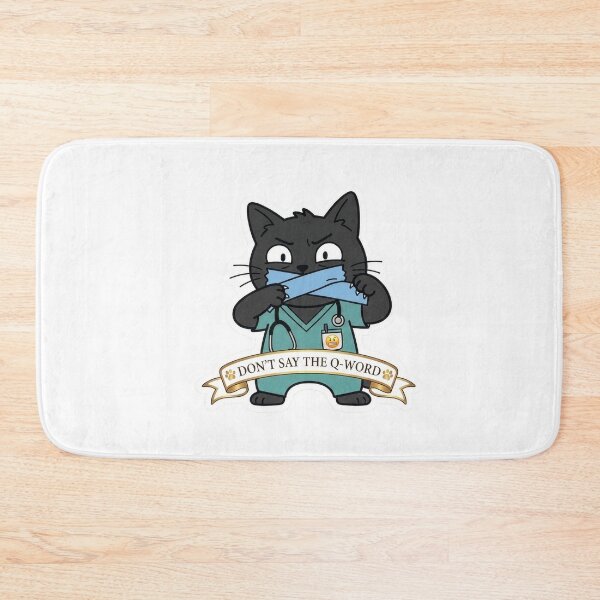 Item preview, Don't Say Quiet Funny Night Shift Nurse Cat designed and sold by Caffeinated Scrubs.