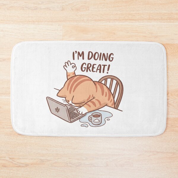 Item preview, Funny Stoner Cat Im Doing Great Sticker designed and sold by CrystalMineArts.