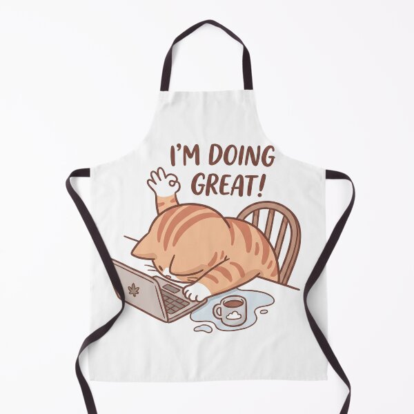 Item preview, Funny Stoner Cat Im Doing Great Sticker designed and sold by CrystalMineArts.