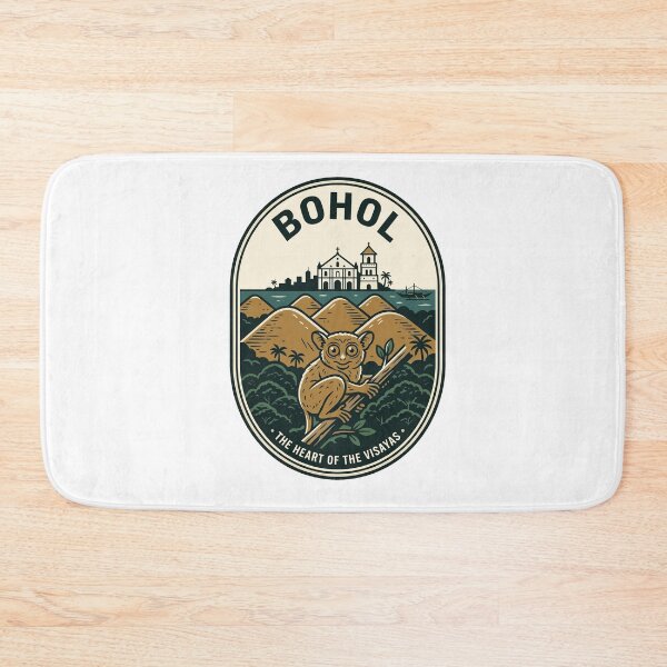 Item preview, Vintage Bohol Philippines Tarsier Chocolate Hills Badge designed and sold by k3rstman1.