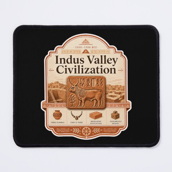 Item preview, Indus Valley Civilization Heritage Poster Design designed and sold by ArtsyExplorer.