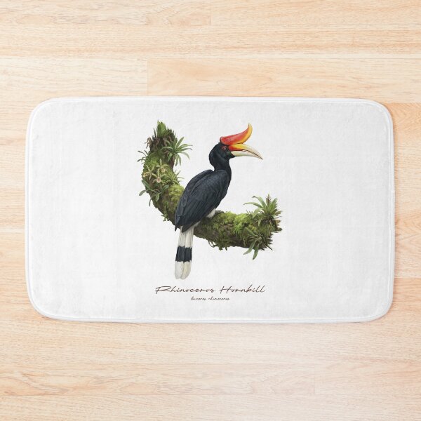 Item preview, Rhinoceros Hornbill on Mossy Branch designed and sold by Takeda-art.