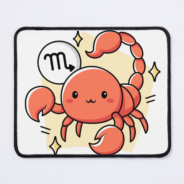 Item preview, Cute Scorpio Zodiac Kawaii Line Art designed and sold by debbiebento.
