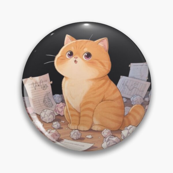 Item preview, Oops Cat Surrounded By Crumpled Papers designed and sold by Moody Vibes Studio.