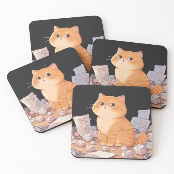 Item preview, Oops Cat Surrounded By Crumpled Papers designed and sold by Moody Vibes Studio.
