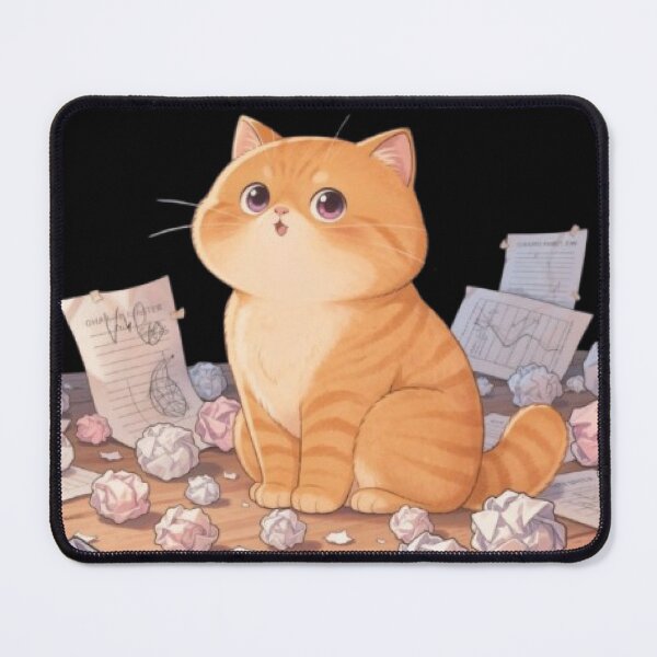 Item preview, Oops Cat Surrounded By Crumpled Papers designed and sold by Moody Vibes Studio.